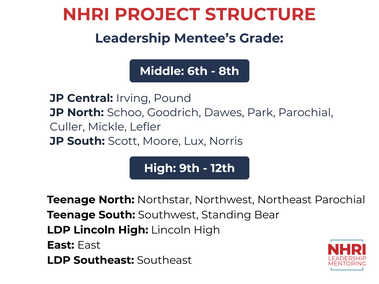 Image of the NHRI Project Structure with school names